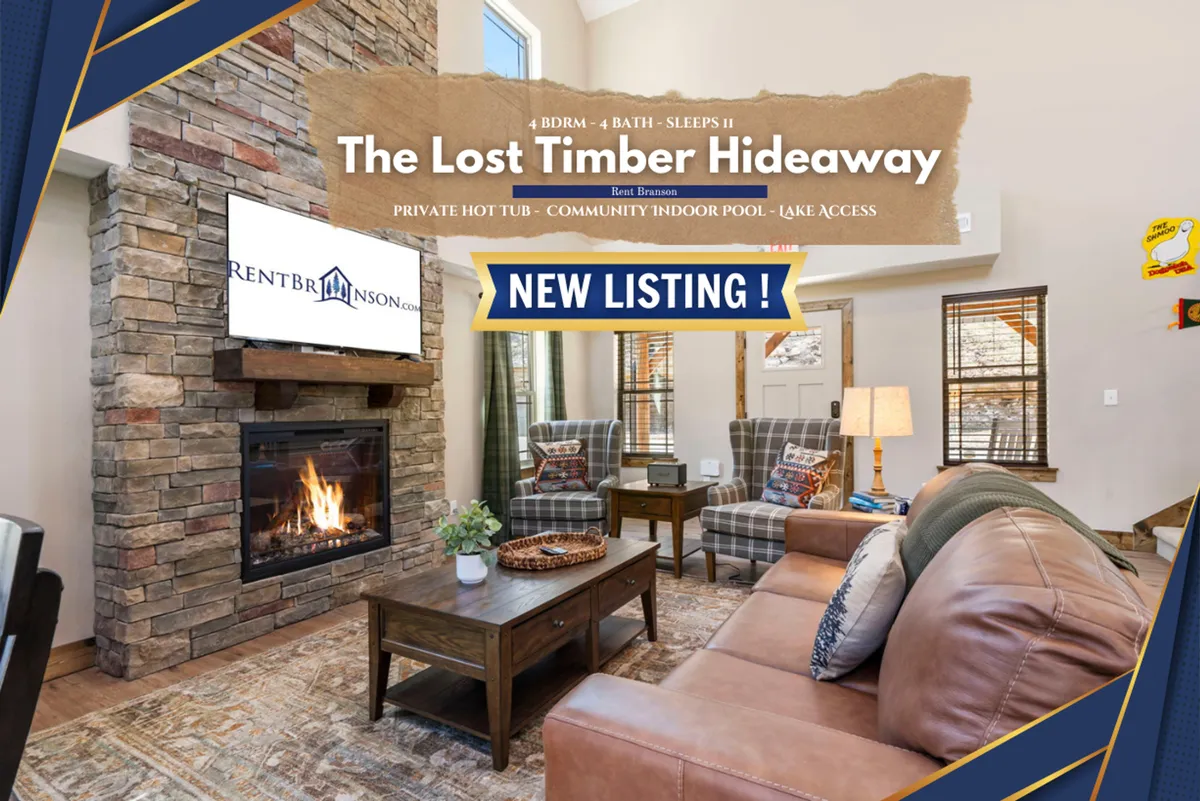 A comfortable living room setup with a fireplace, sectional sofa, coffee table, armchairs, and a television. The arrangement invites group activities such as movie nights, board games, or cozy evenings by the fire. The warm tones and soft furnishings enhance the feeling of togetherness.